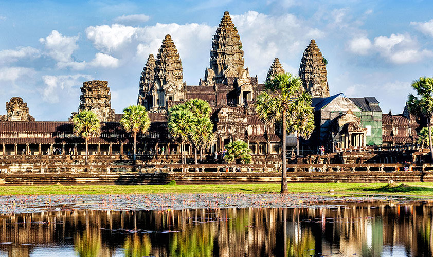 Angkor Wat is a temple complex at Angkor, Cambodia