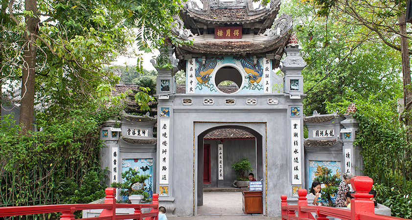 Ngoc Son temple is situated not far from the Tortoise Tower