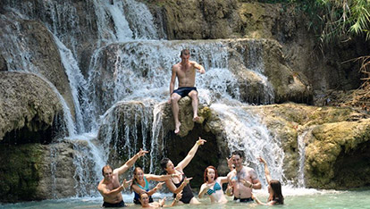 Sightseeing trip to Kuang Si waterfalls | Luang Prabang waterfall tour 1 day
